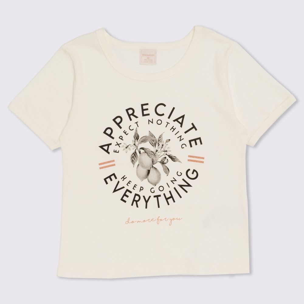 Blusa 12 a 16 anos Appreciate Everthing Marmelada