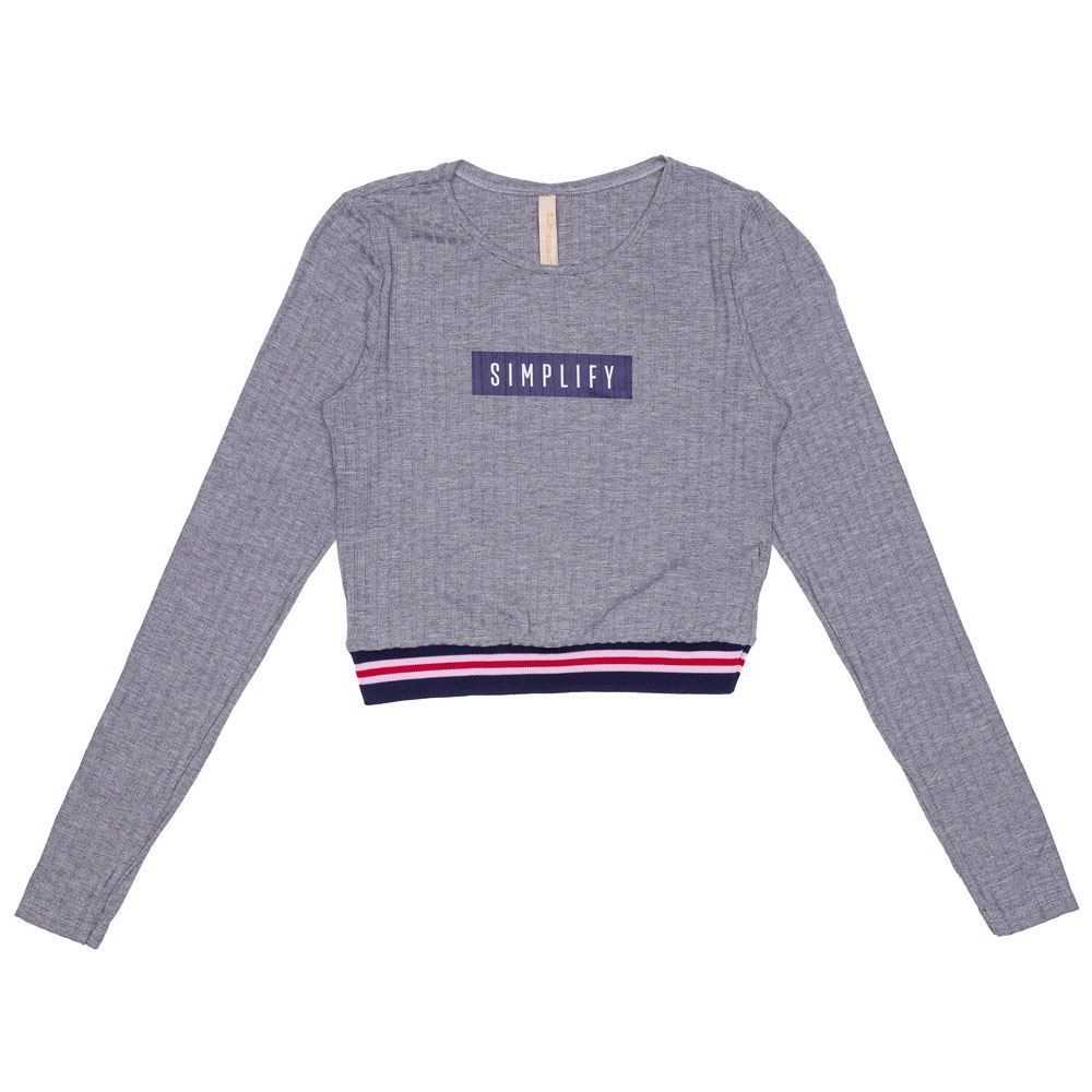 Blusa 12 a 16 anos Malha Canelada Simplify Lunender