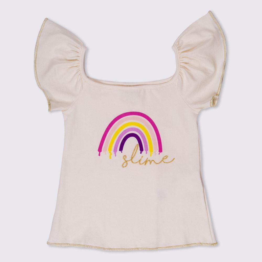 Blusa 4 a 10 anos Cotton Slime Bordado Marmelada