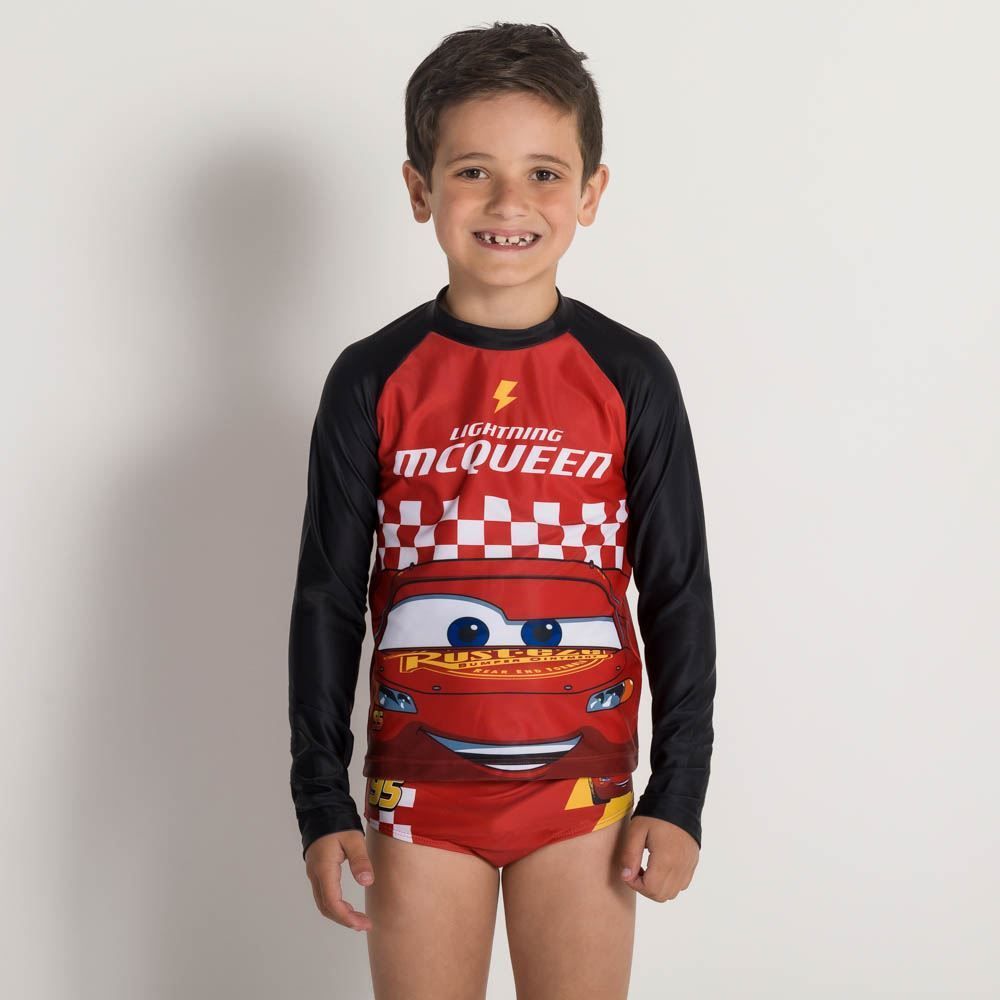 Blusa 4 a 10 anos Infantil Relâmpago McQueen Disney