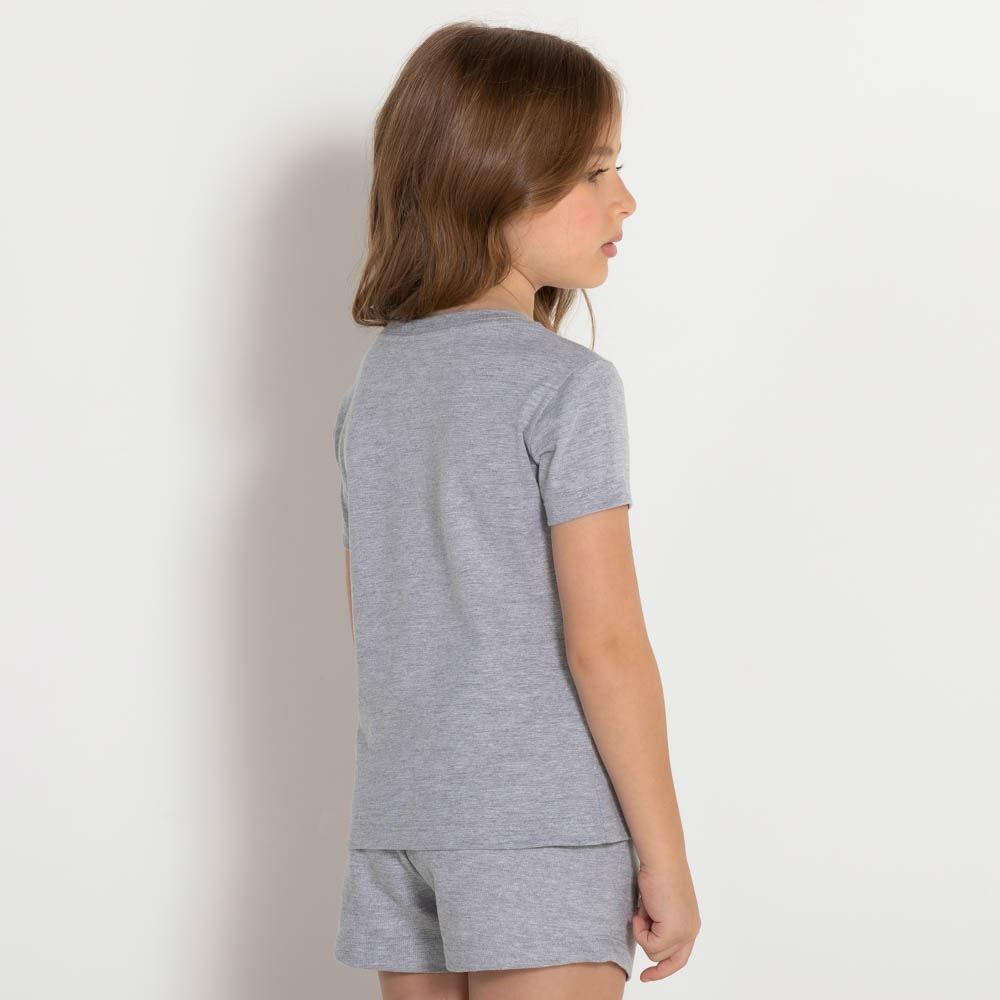 Blusa 4 a 10 anos M/Malha Básica e Lisa Marmelada