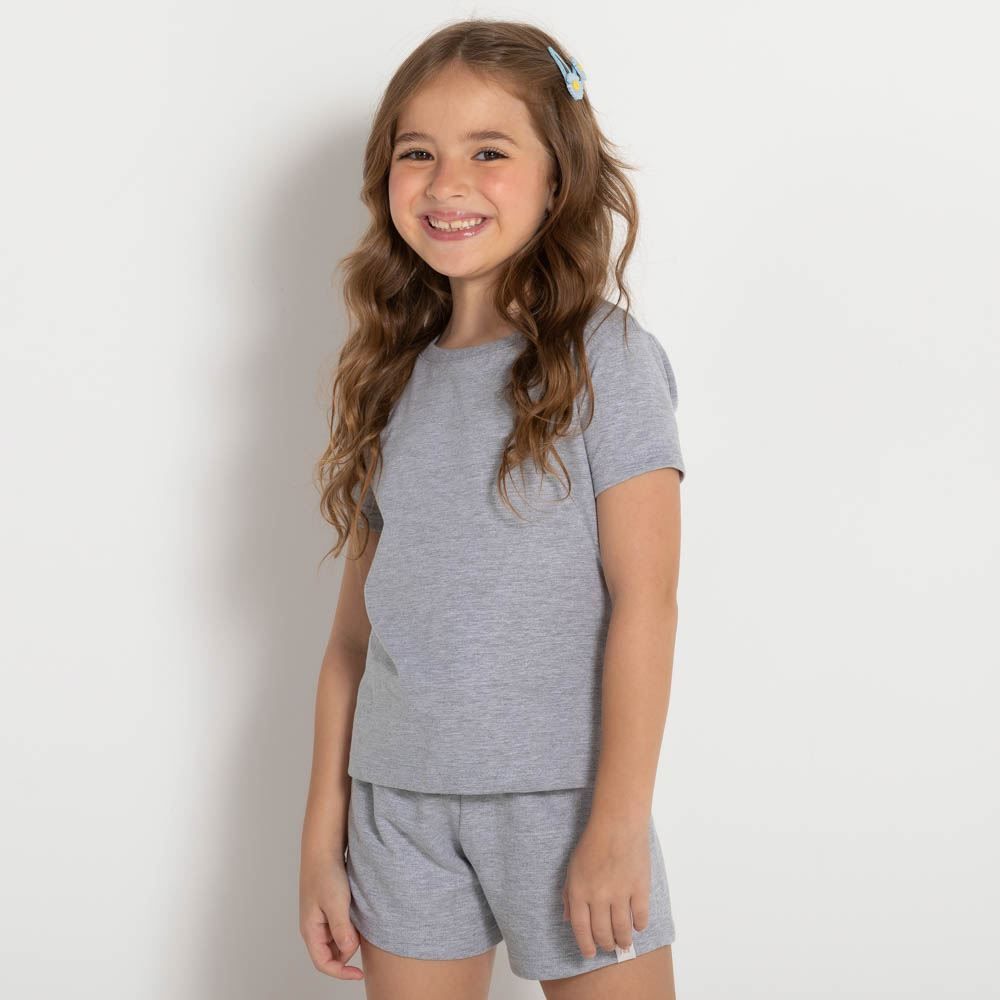 Blusa 4 a 10 anos M/Malha Básica e Lisa Marmelada