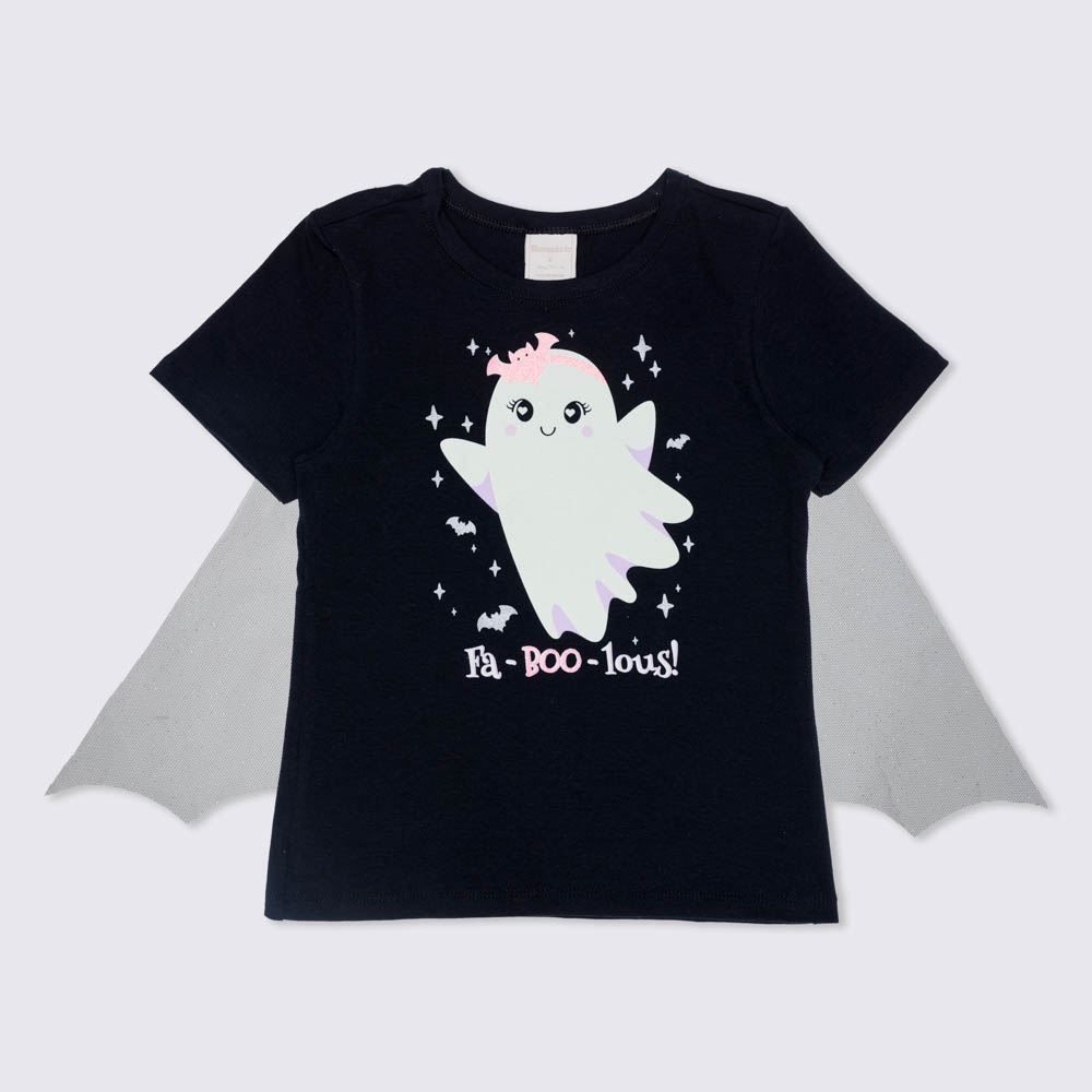 Blusa 4 a 10 anos Silk Brilha no Escuro Marmelada