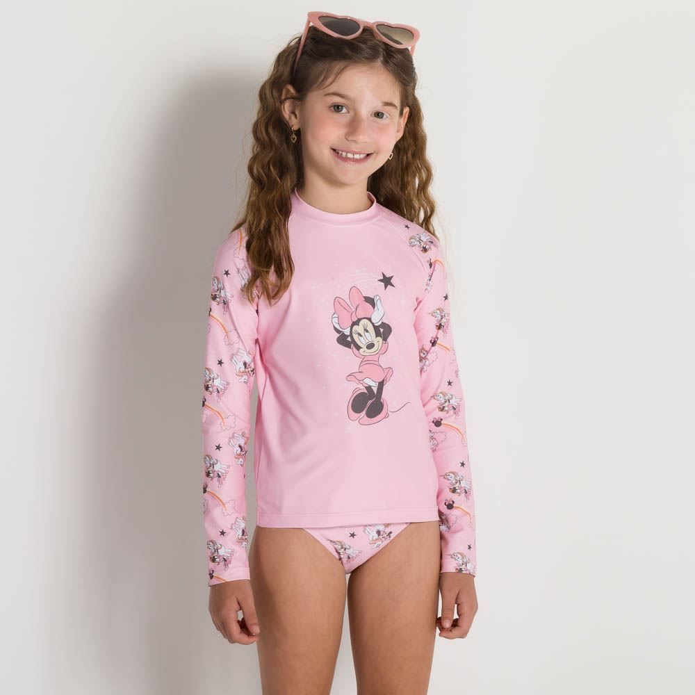 Blusa 4 a 10 anos UV Minnie Unicórnio Disney