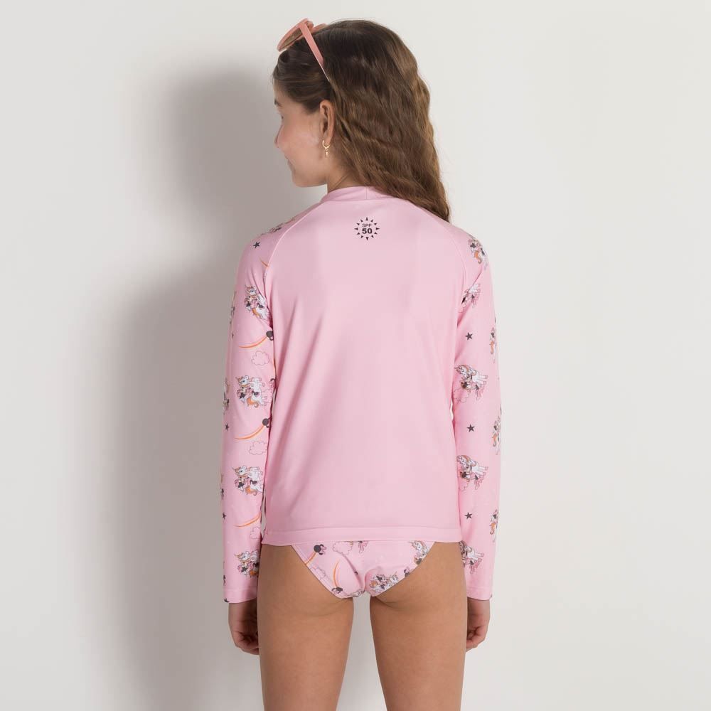 Blusa 4 a 10 anos UV Minnie Unicórnio Disney