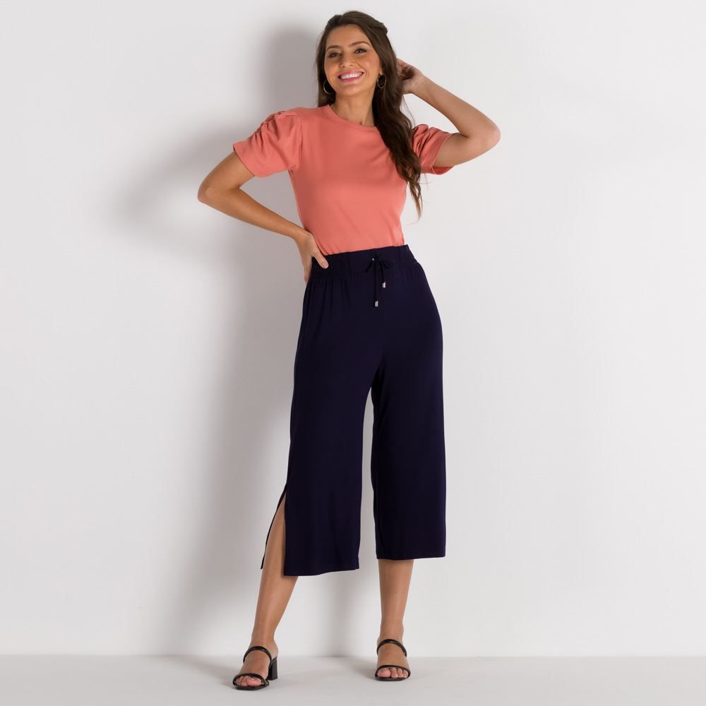 Blusa Canelada Manga Fofa Boby Blues