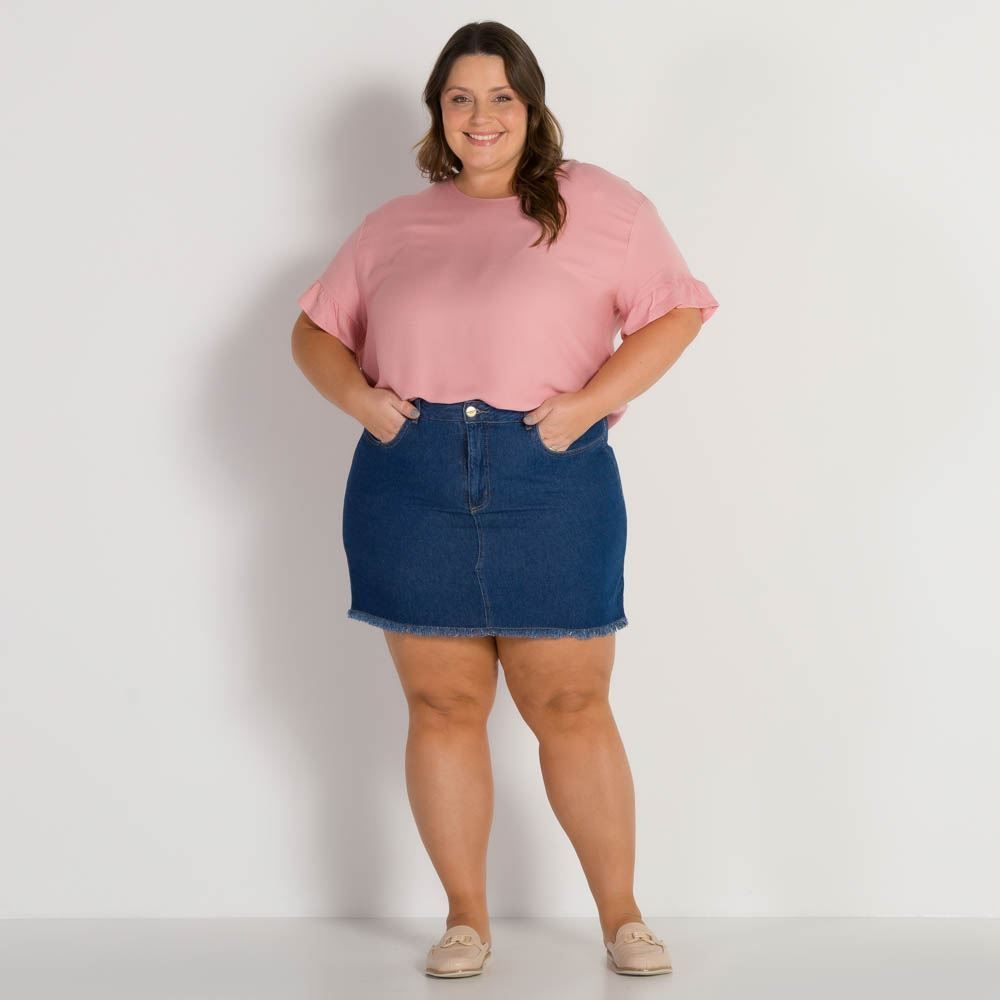 Blusa Com Babado Na Manga Patrícia Foster Mais