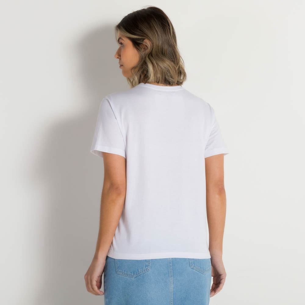 Blusa com Bordado Believe Patricia Foster