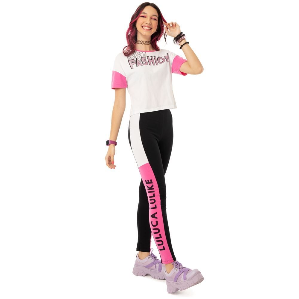 Blusa Cropped 8 a 16 anos Fashion Luluca Brandili