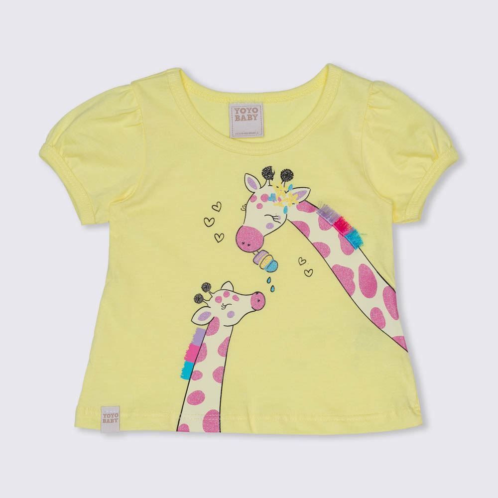 Blusa de Bebê Girafa Glitter Yoyo Baby