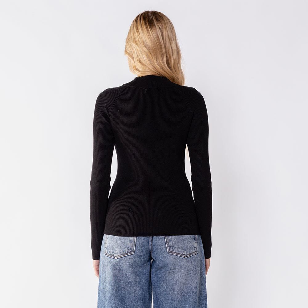 Blusa De Tricô Feminina Gola Alta Boby Blues