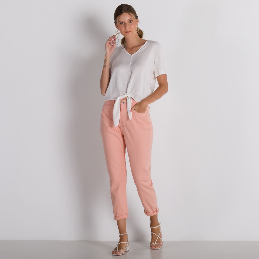 Blusa de Viscose com Amarração Frontal Patricia Foster