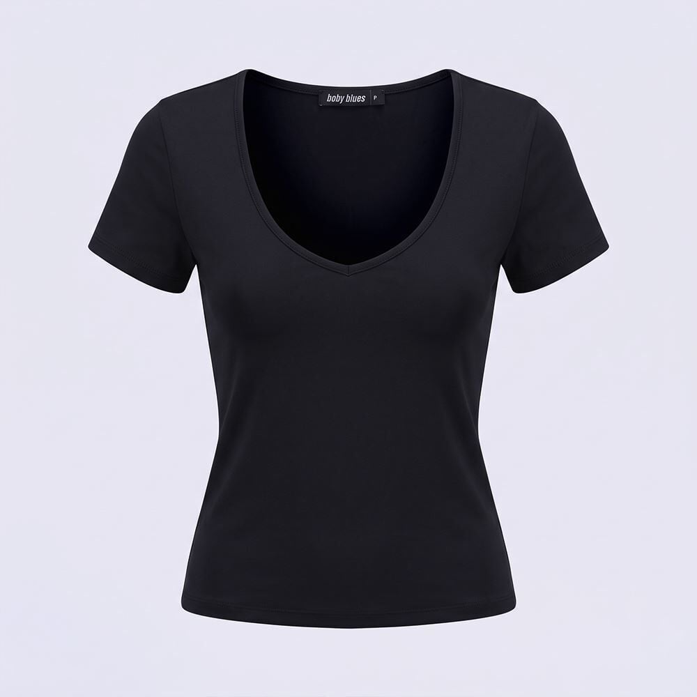 Blusa Feminina Decote Princesa Em Poliamida Boby Blues