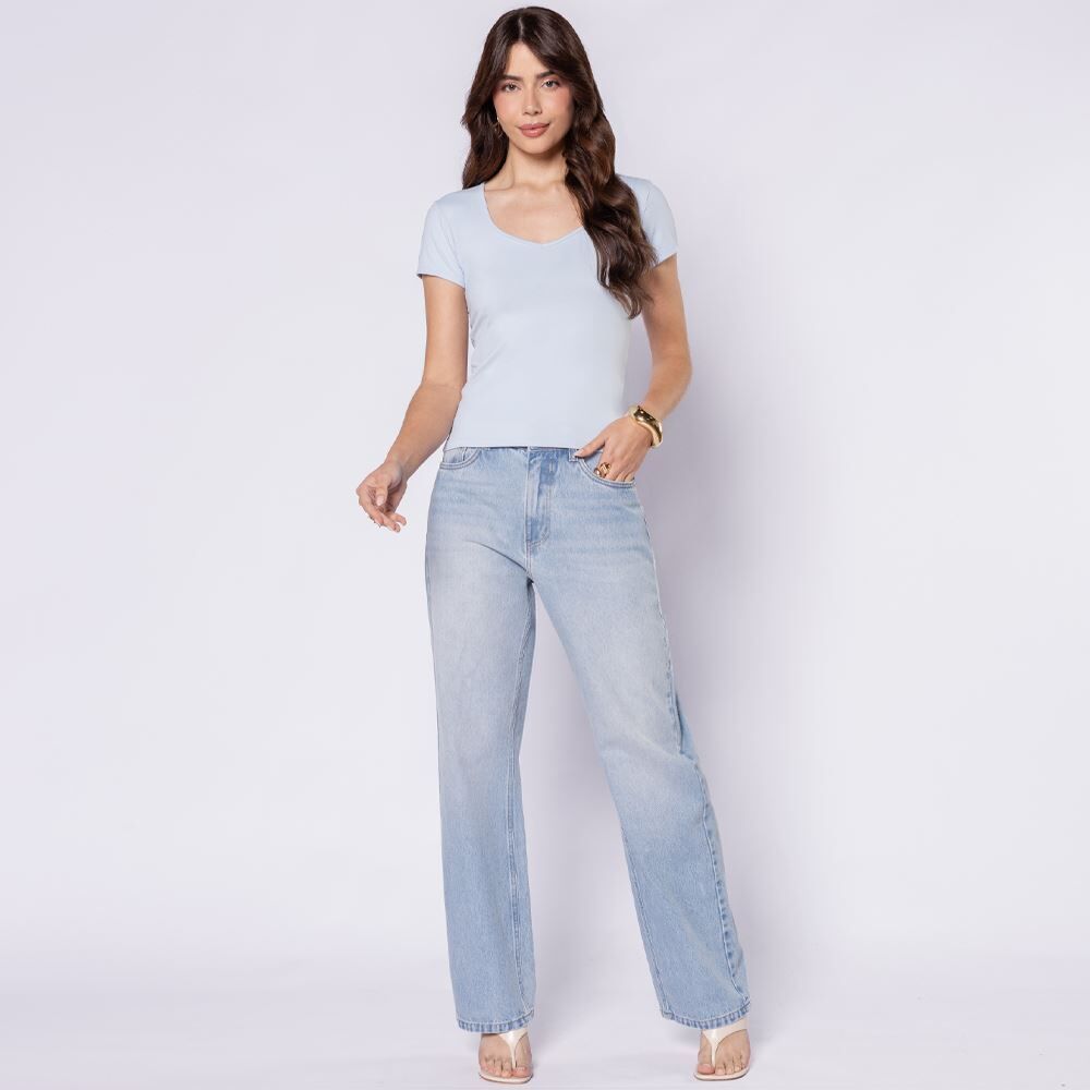 Blusa Feminina Decote Princesa Em Poliamida Boby Blues