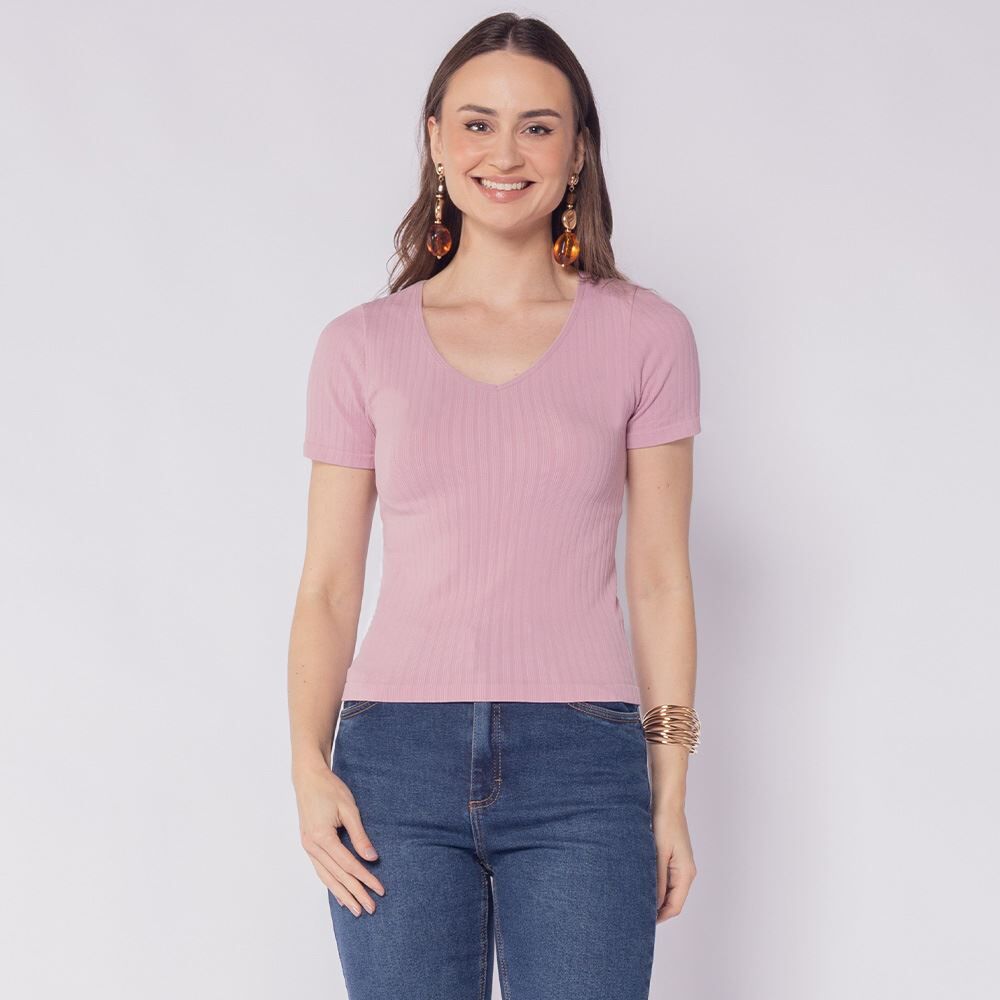 Blusa Feminina Em Poliamida Sem Costura Patricia Foster