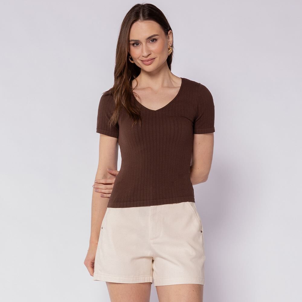 Blusa Feminina Em Poliamida Sem Costura Patricia Foster