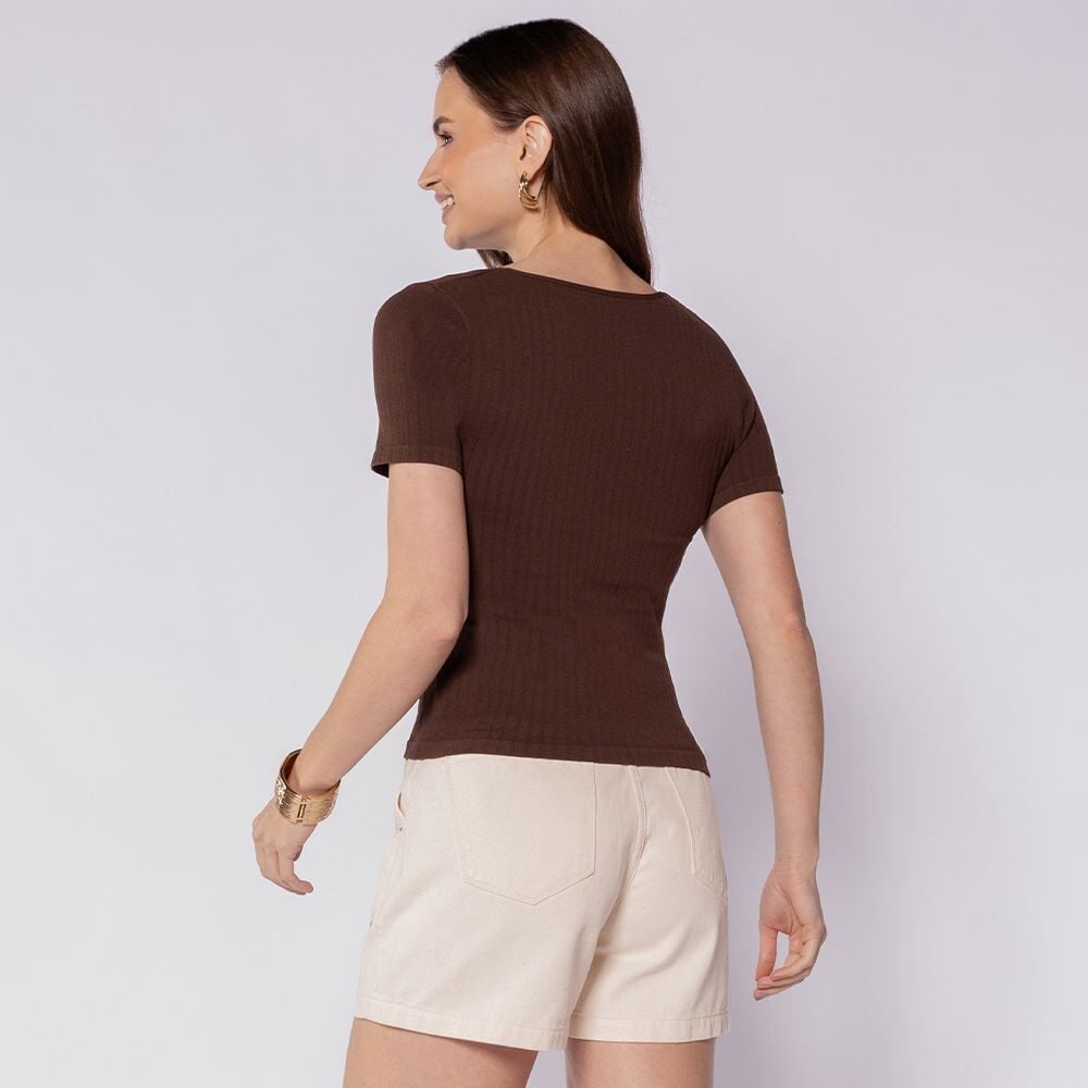 Blusa Feminina Em Poliamida Sem Costura Patricia Foster