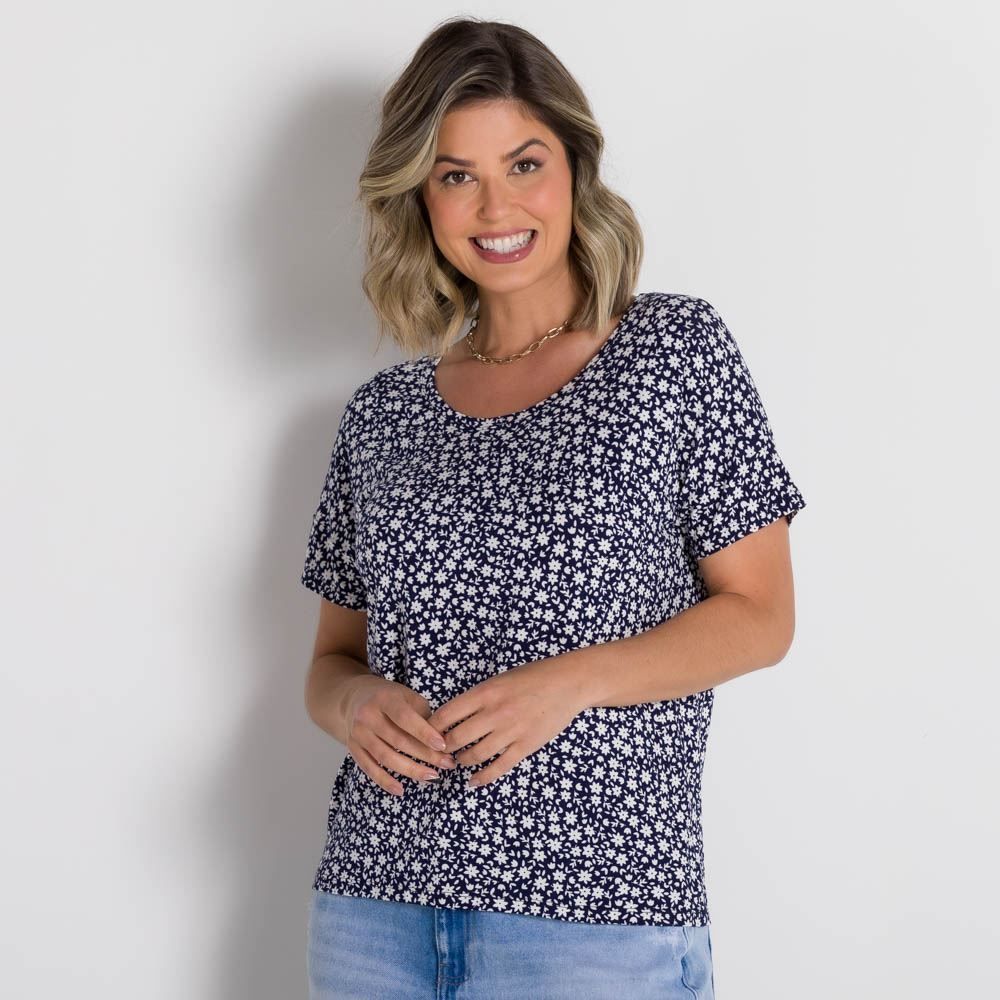 Blusa Feminina Gola Redonda Patrícia Foster