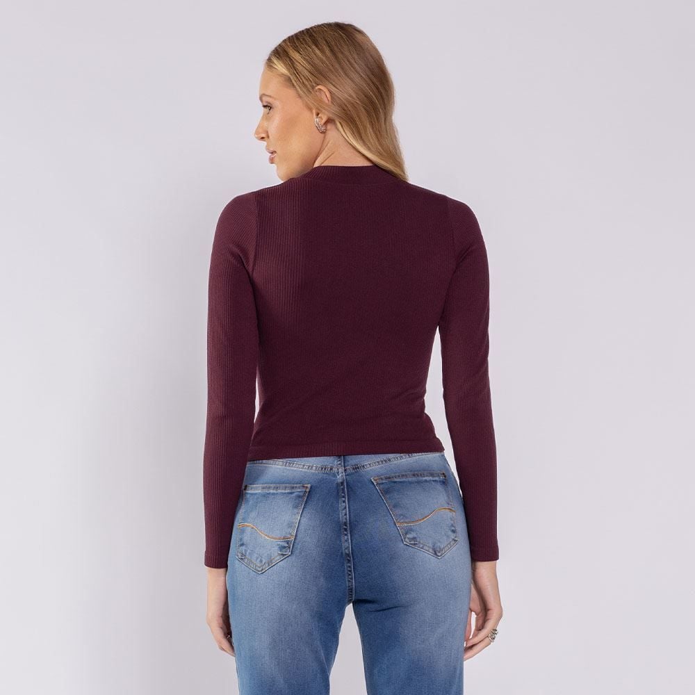 Blusa Feminina Manga Longa Sem Costura Boby Blues