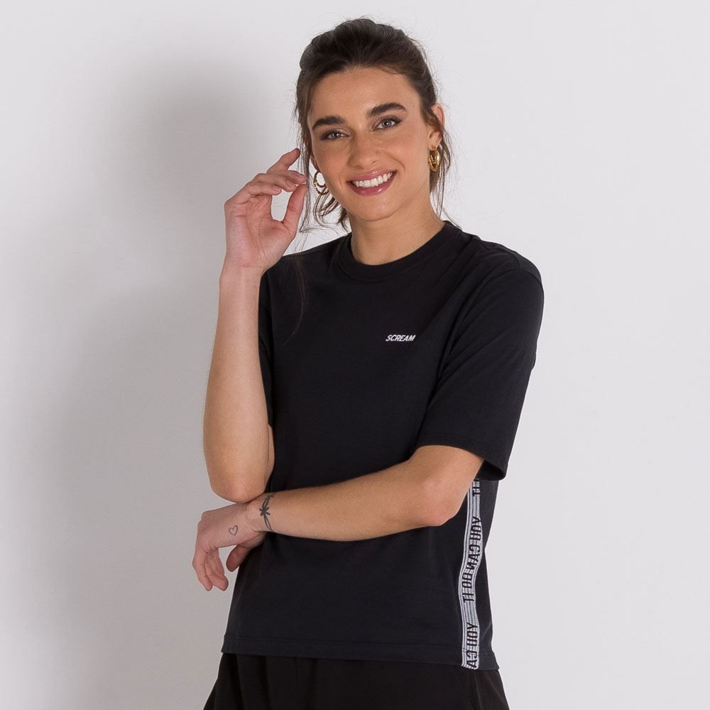 Blusa Malha com Cadarço Scream