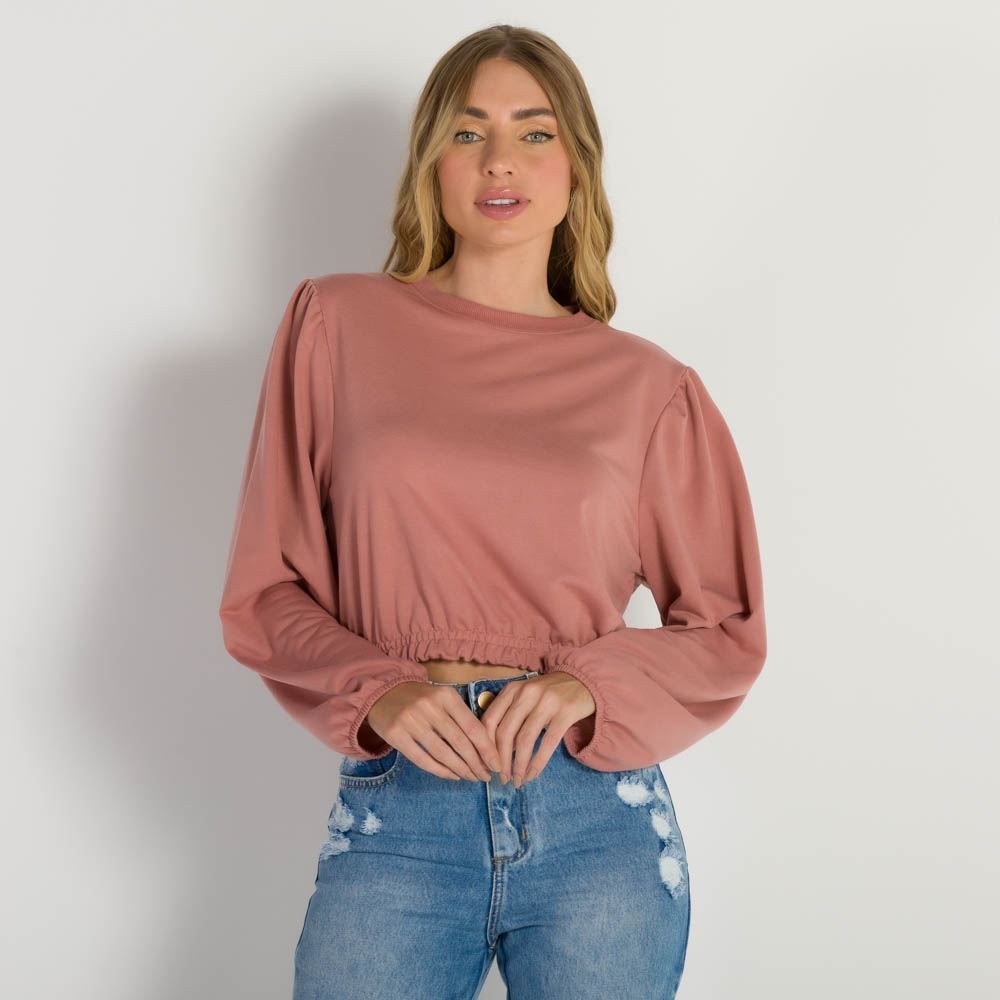 Blusa Manga Longa Sem Pelúcia Patrícia Foster
