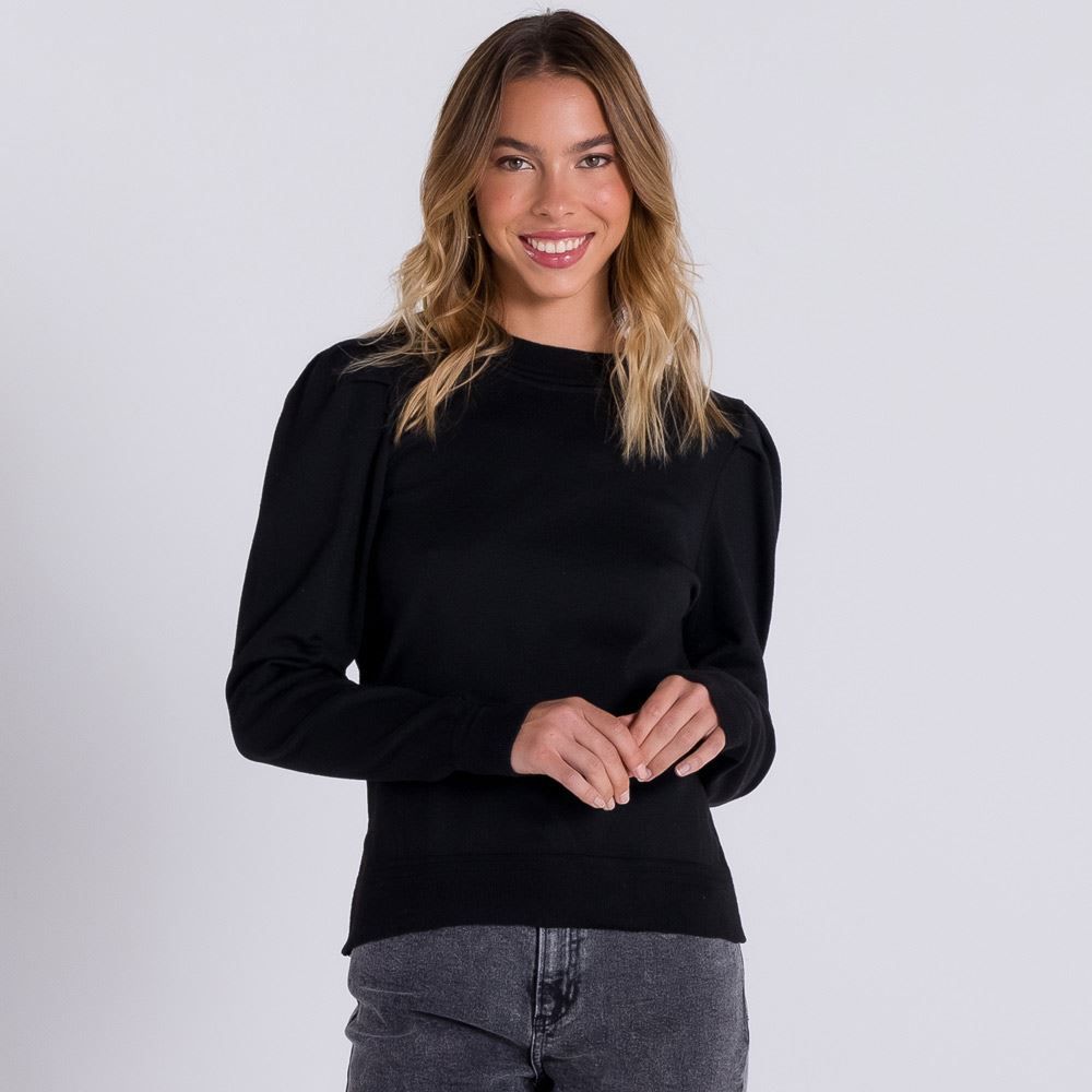 Blusa Tricot Ombro Franzido Patrícia Foster