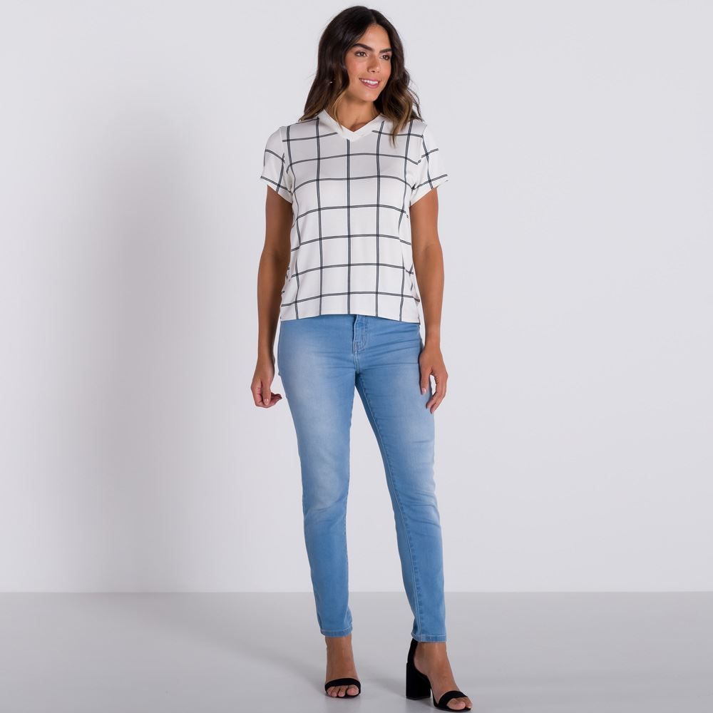 Blusa Viscose Gride Patrícia Foster