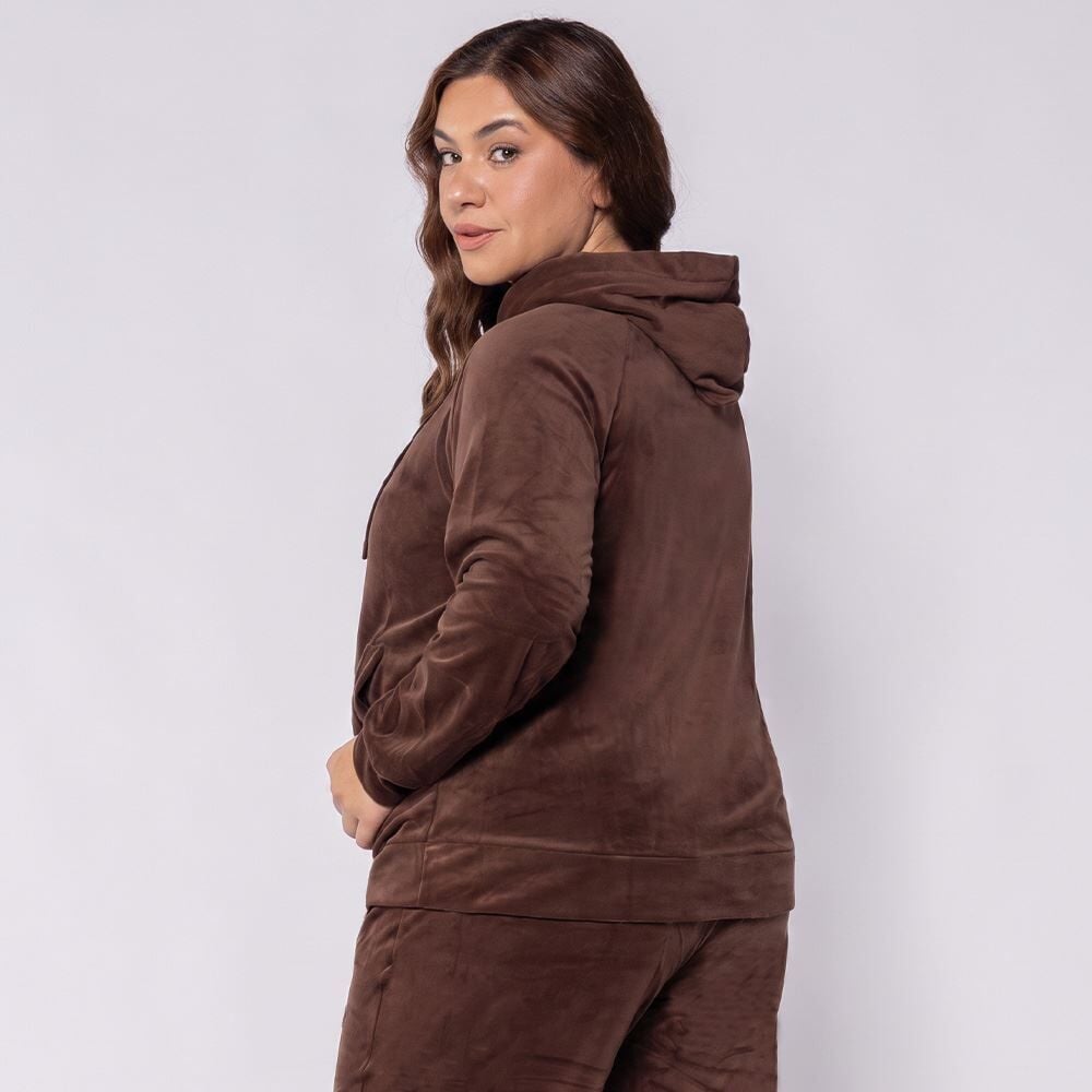 Blusão Feminino Plus Size Em Plush Scream