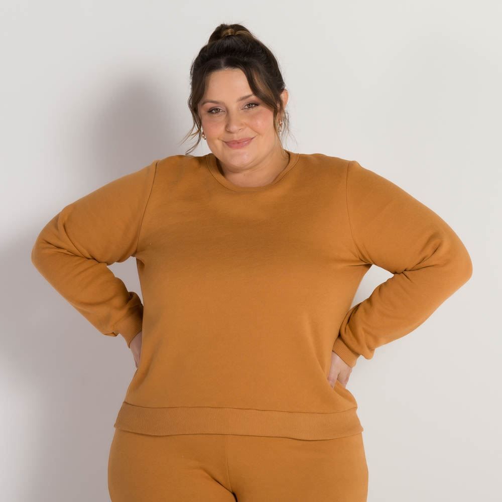 Blusão Moletom Felpado Plus Size Patricia Foster Mais