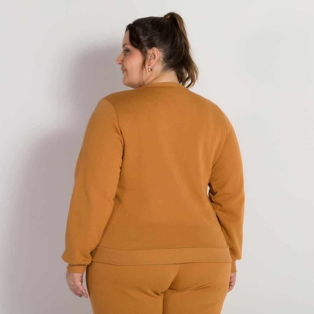 Blusão Moletom Felpado Plus Size Patricia Foster Mais
