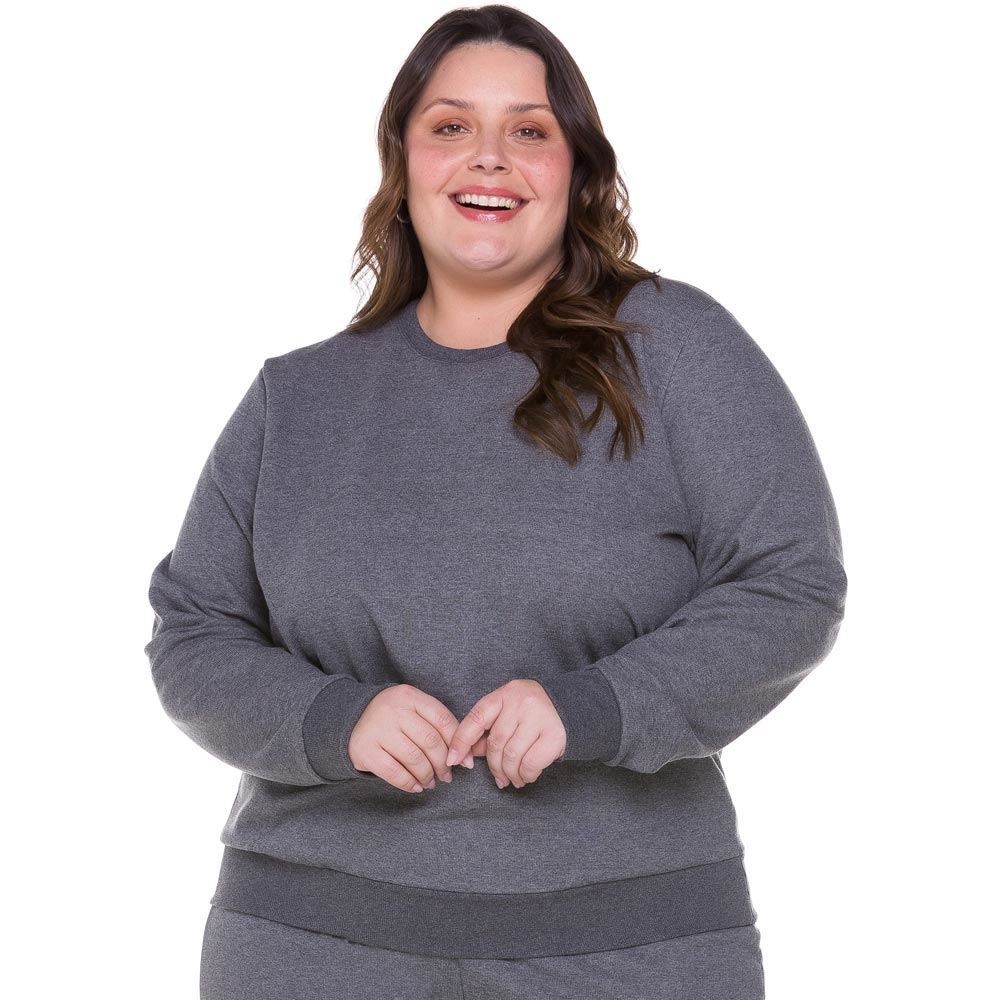 Blusão Plus Size em Moletom Felpado Patricia Foster Mais