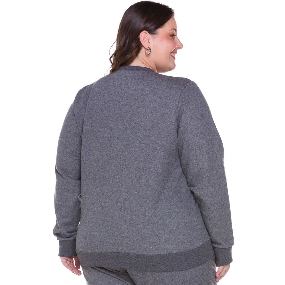 Blusão Plus Size em Moletom Felpado Patricia Foster Mais
