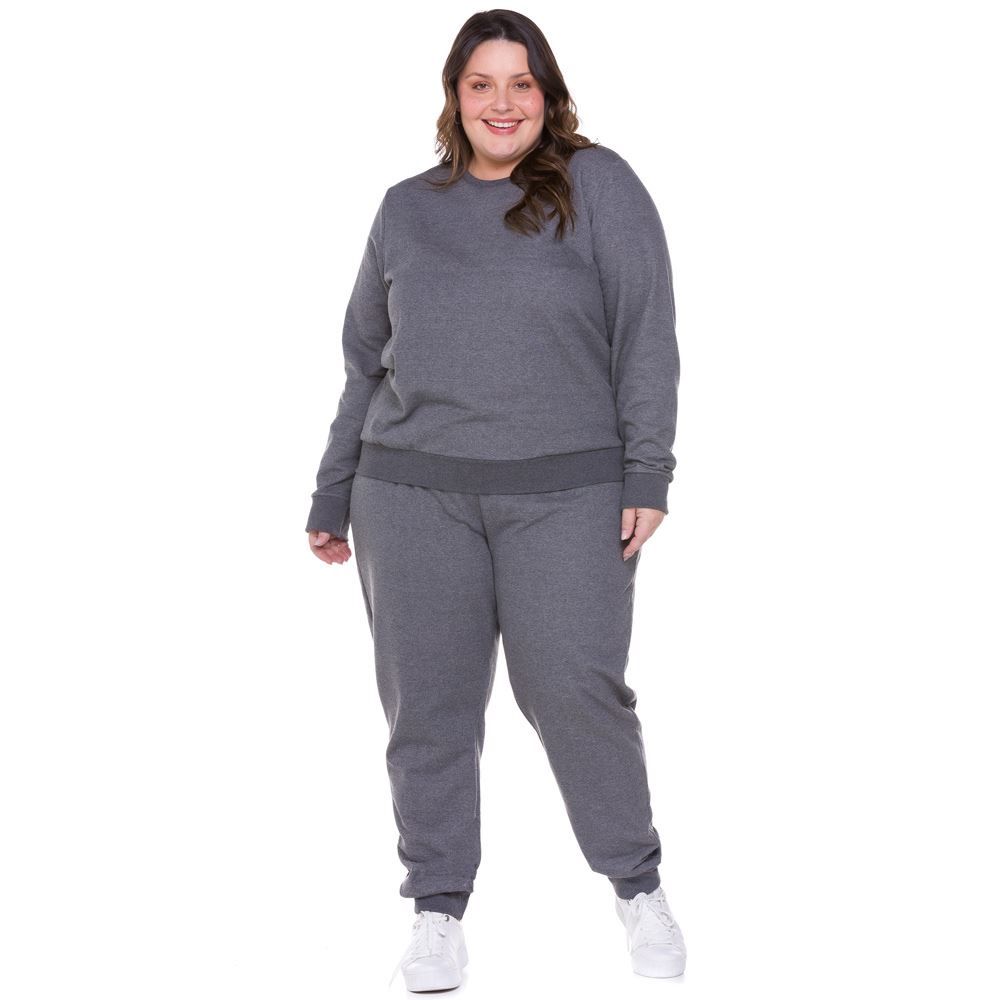Blusão Plus Size em Moletom Felpado Patricia Foster Mais