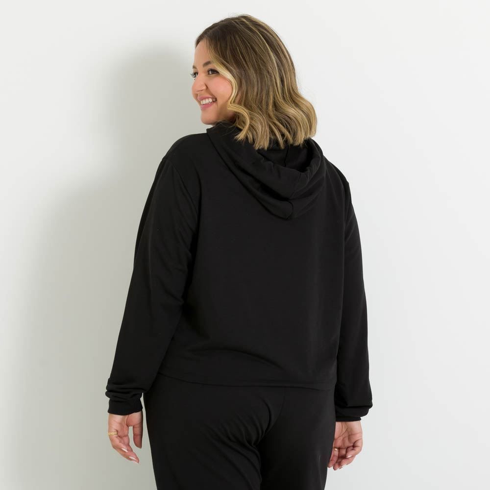 Blusão Plus Size Moletom sem Felpa Patricia Foster Mais