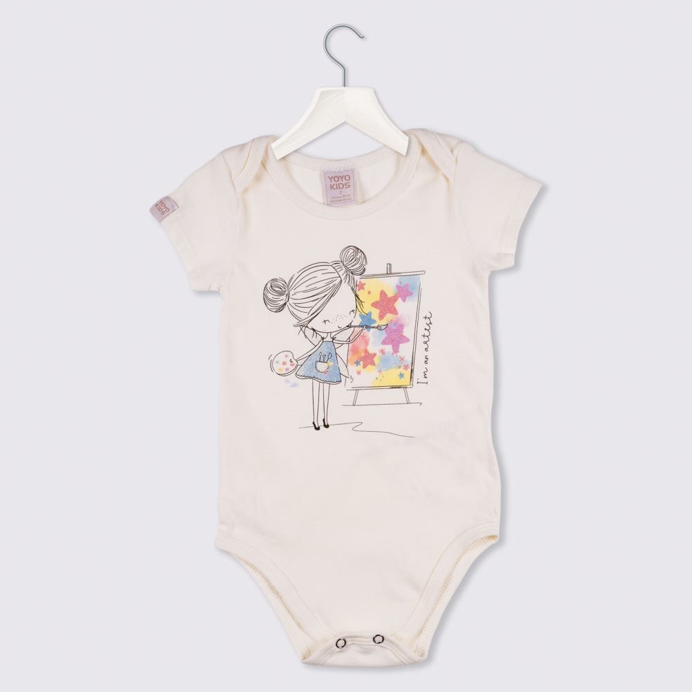 Body 1 a 3 anos Bailarina Pintura Glitter Yoyo Kids