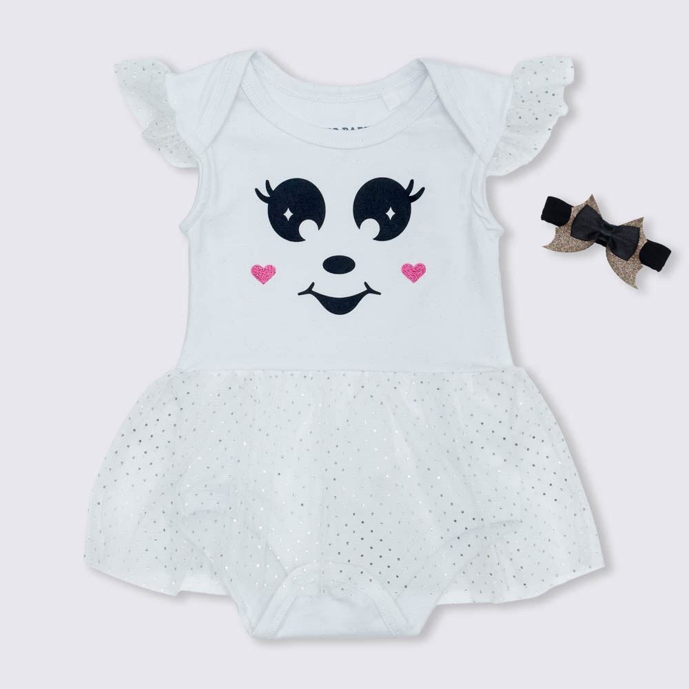 Body de Bebê Menina com Faixa de Cabelo Yoyo Baby