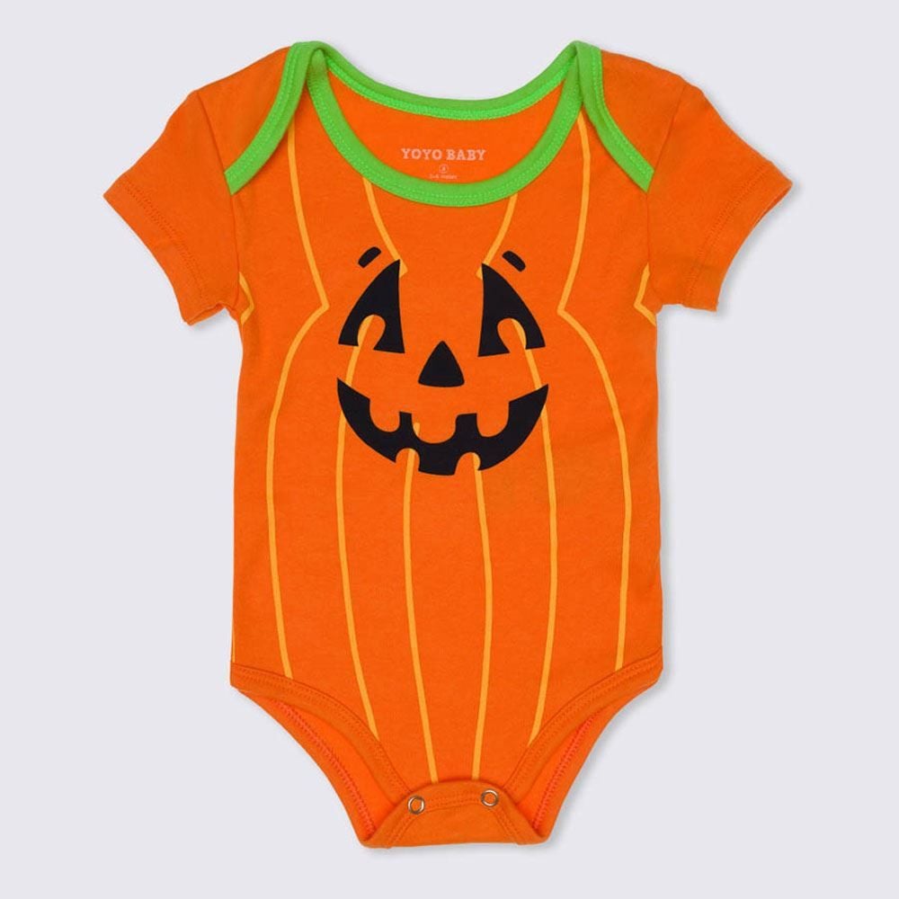 Body de Bebê Menino Abóbora com Touca Yoyo Baby