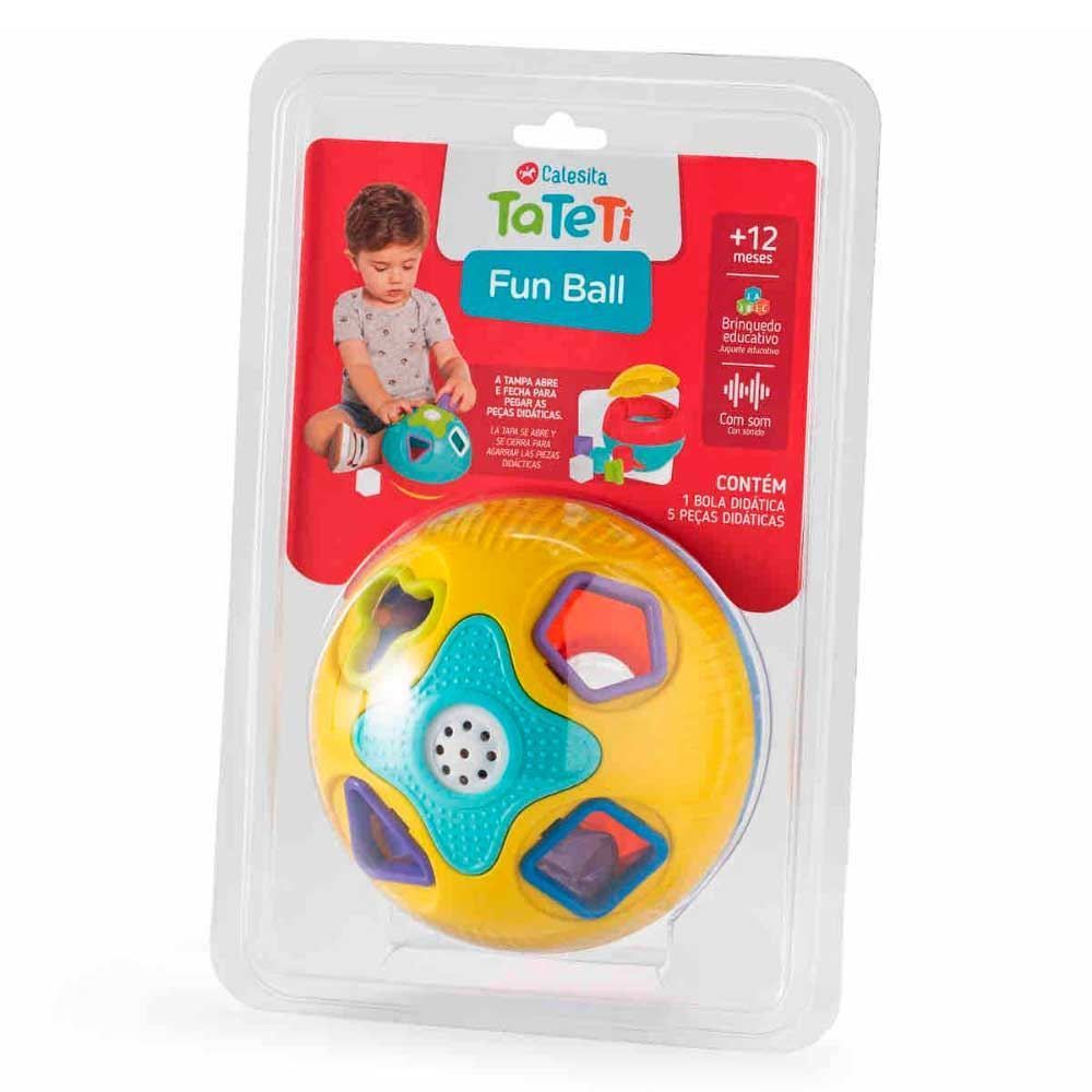 Bola Didática Colorida Fun Ball Com Som Tateti - 872
