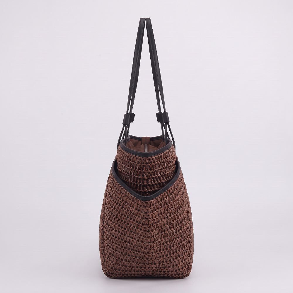 Bolsa de Praia Tote Bag Tramada Alice Palucci - MARROM U