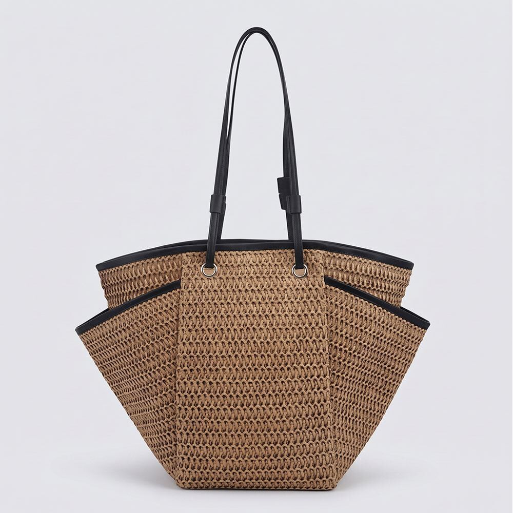 Bolsa de Praia Tote Bag Tramada Alice Palucci - BEGE U
