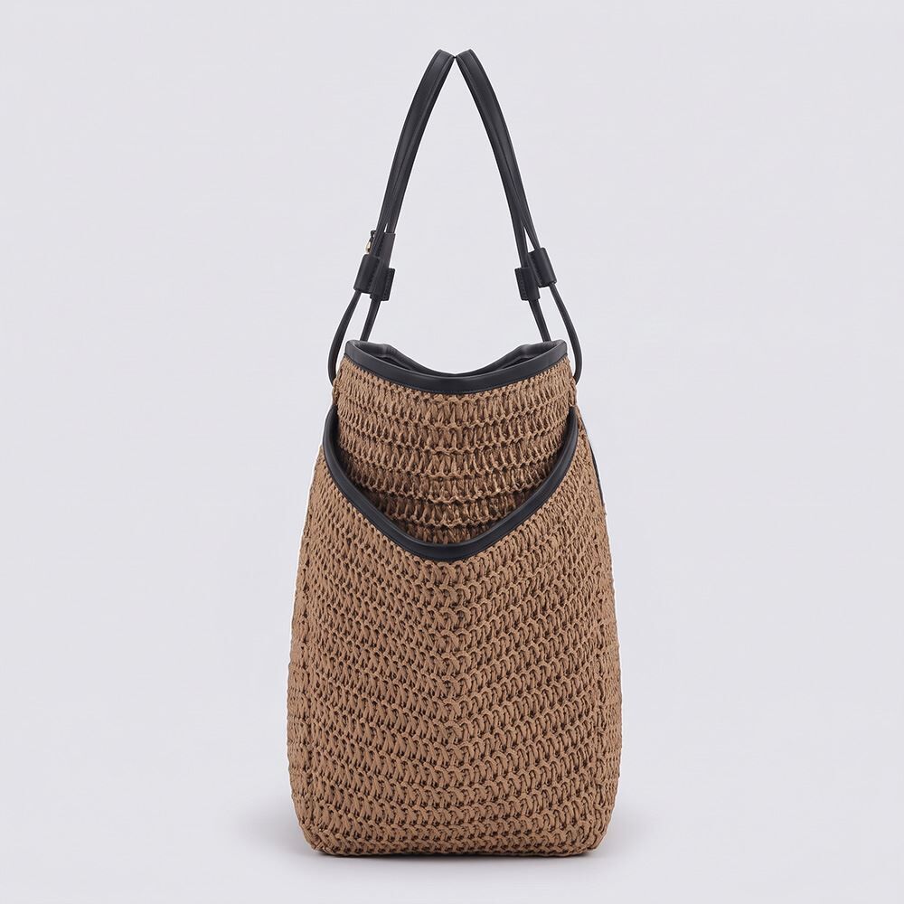 Bolsa de Praia Tote Bag Tramada Alice Palucci - BEGE U