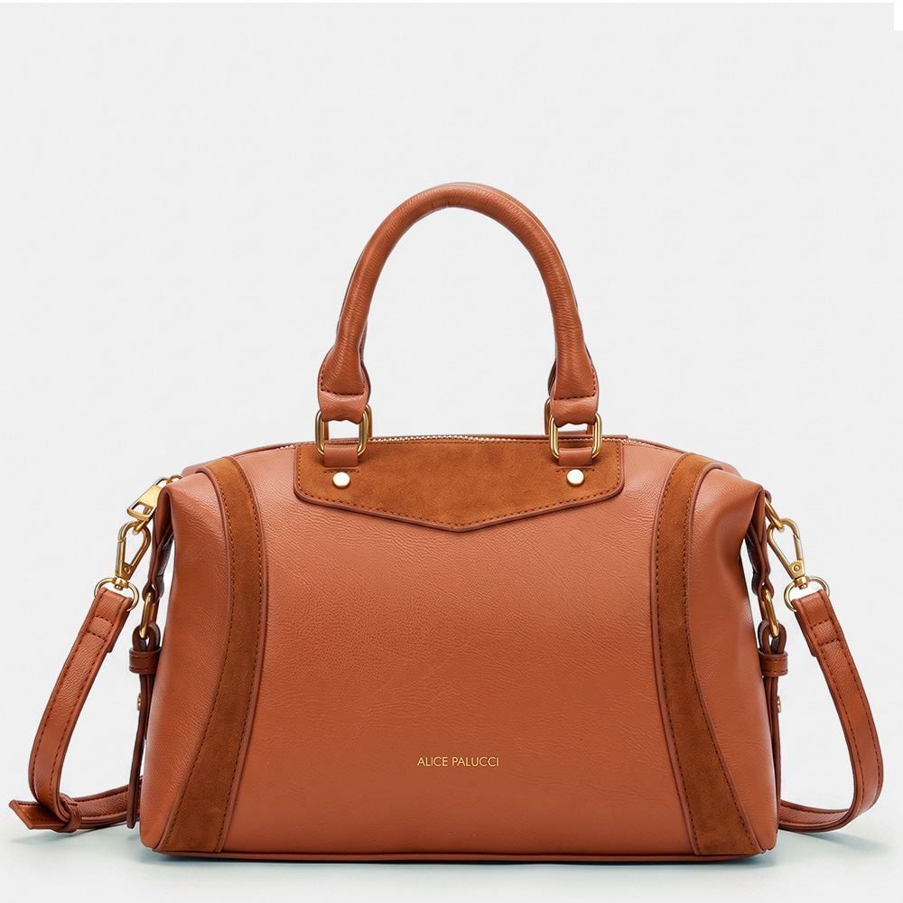 Bolsa Feminina Baú Alice Palucci - CARAMELO U