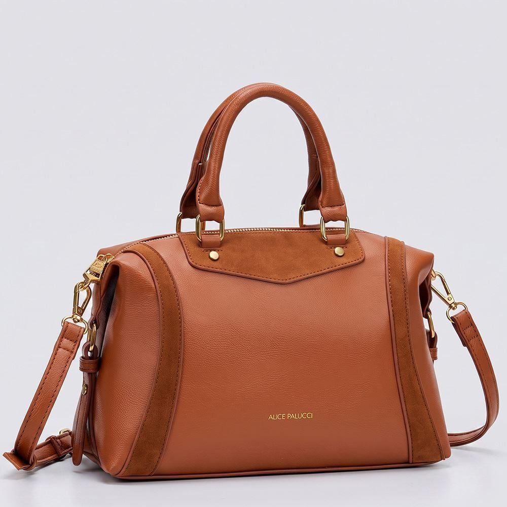 Bolsa Feminina Baú Alice Palucci - CARAMELO U