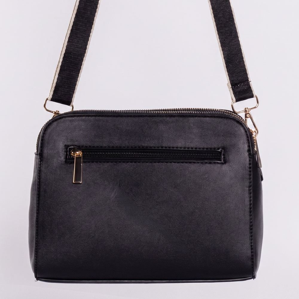 Bolsa Feminina Transversal Alça de Tecido Patricia Foster - PRETO U