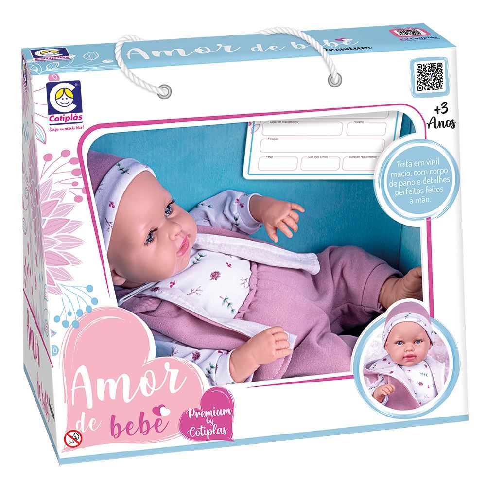 Boneca Amor de Bebe Premium by Cotiplas
