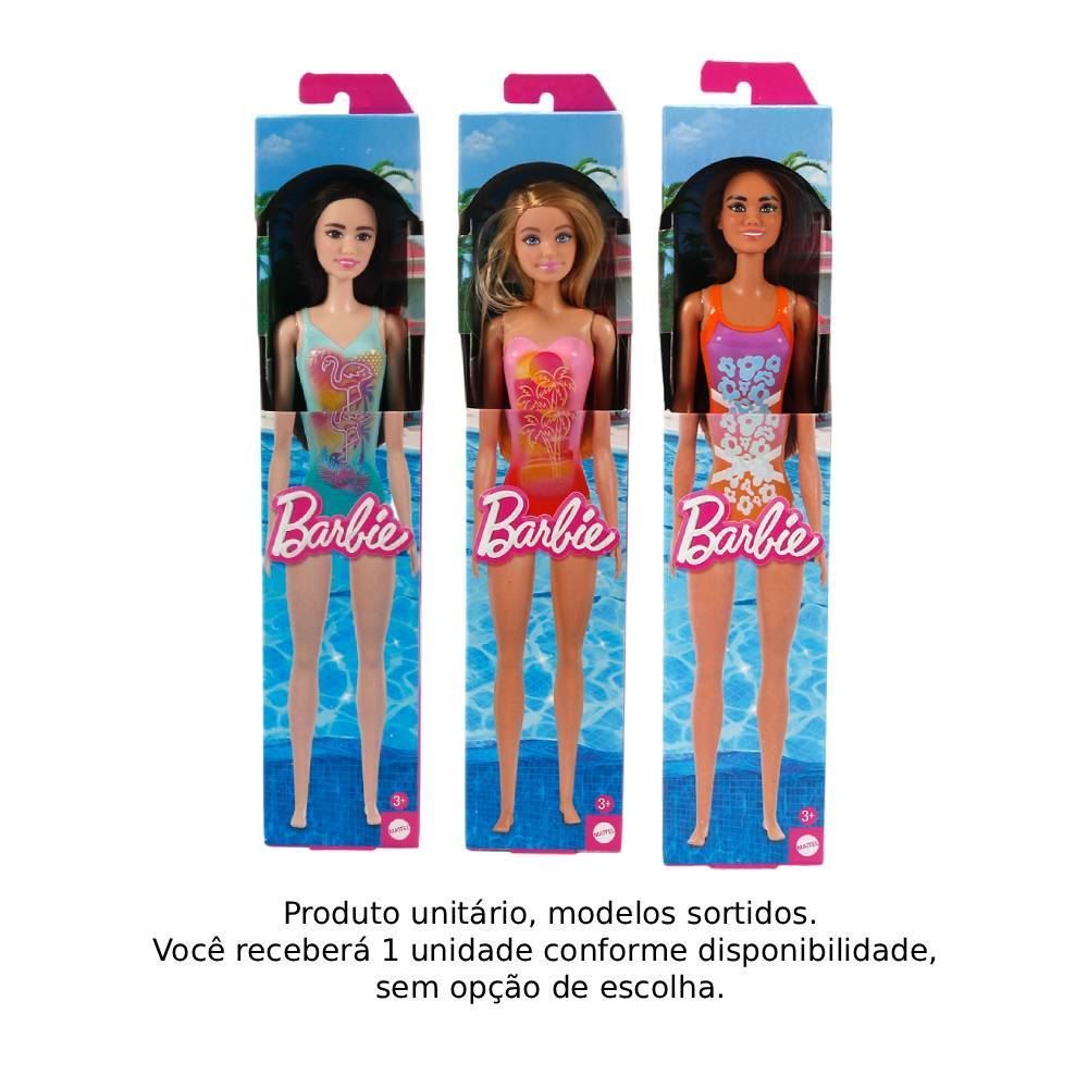 Boneca Barbie Praia Básica Mattel - Sortido