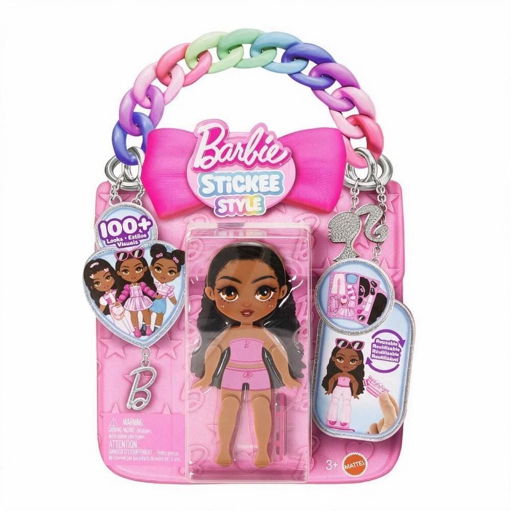 Boneca Barbie Stickee Style Surpresa Mattel - Sortido