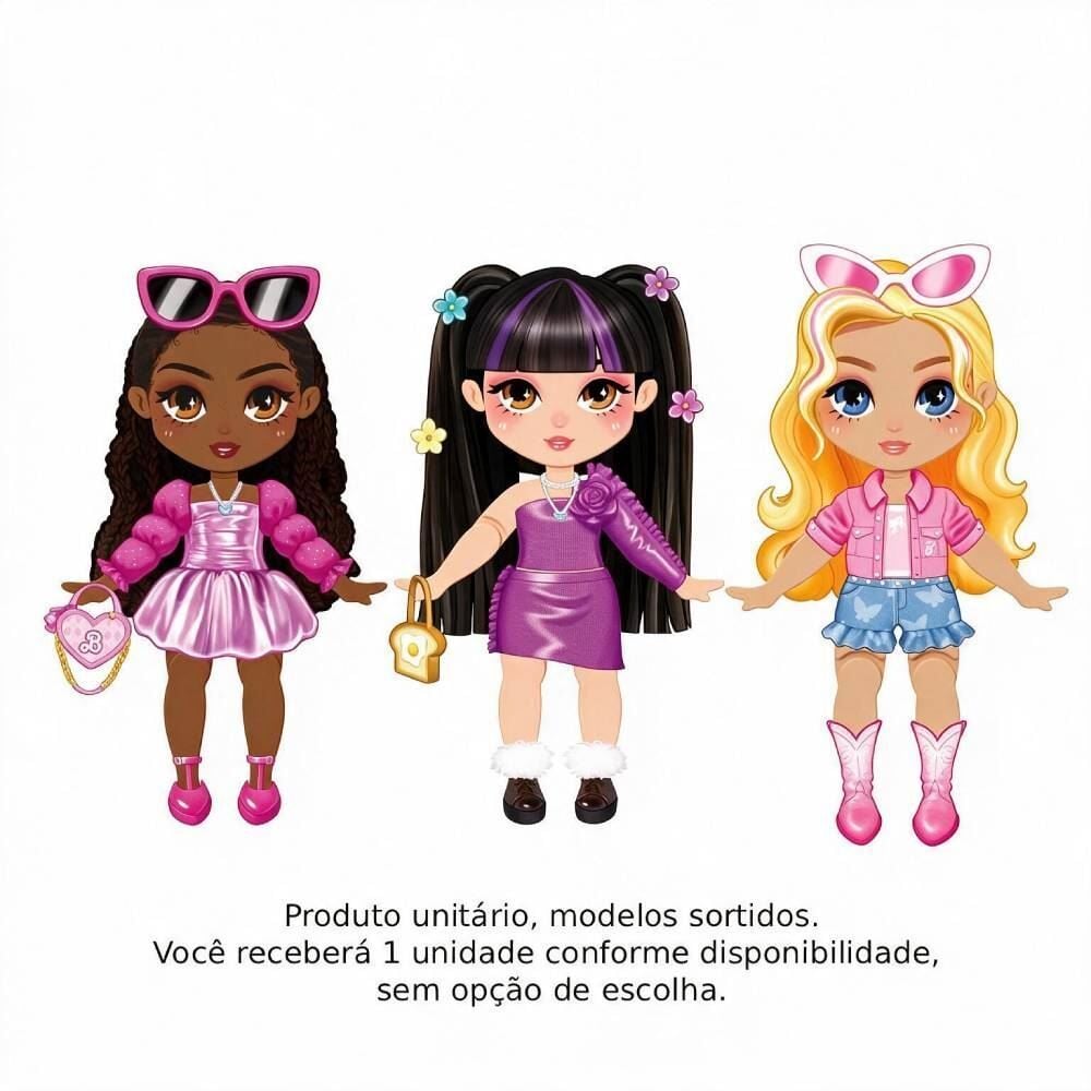 Boneca Barbie Stickee Style Surpresa Mattel - Sortido