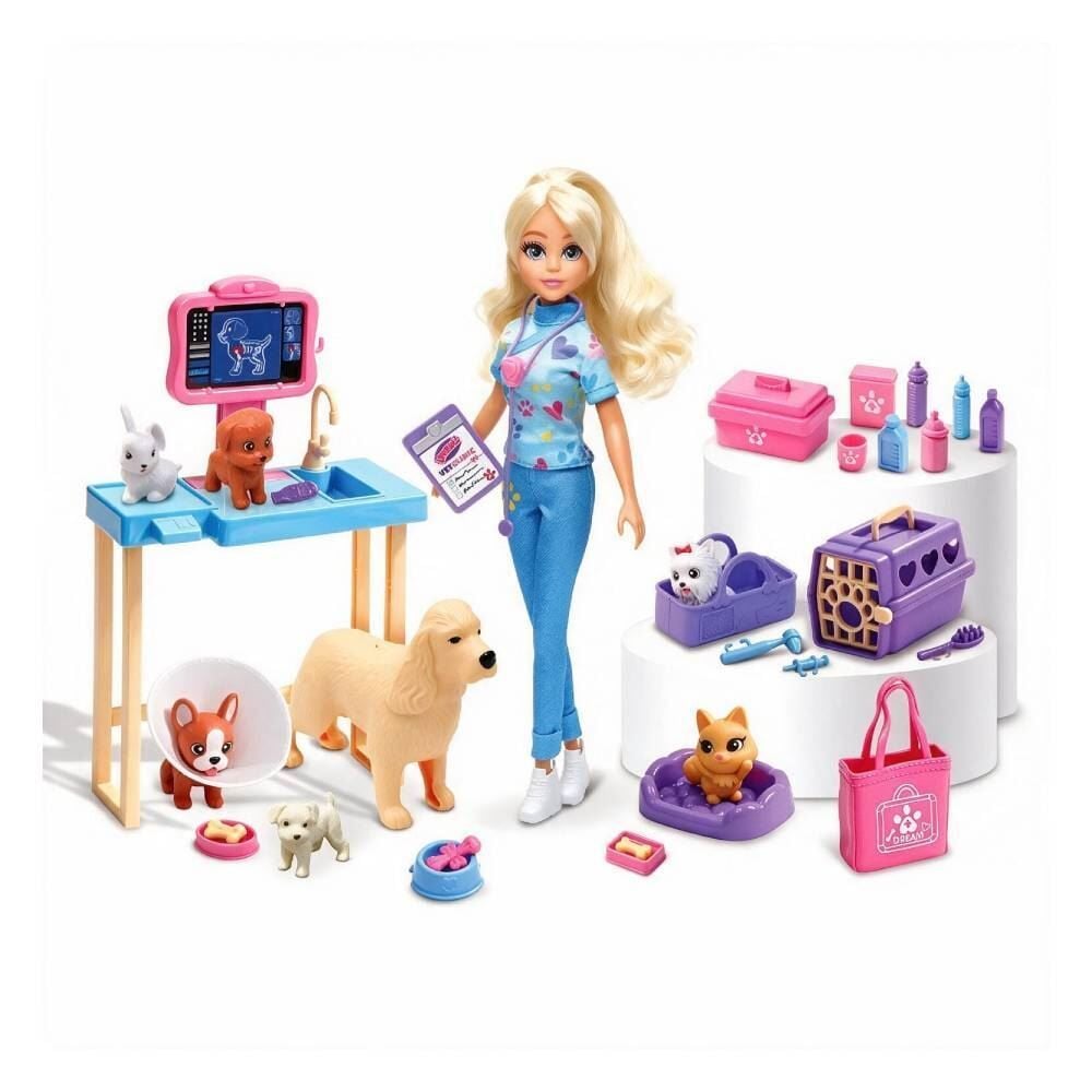 Boneca Dreameez Deluxe Veterinária Funville