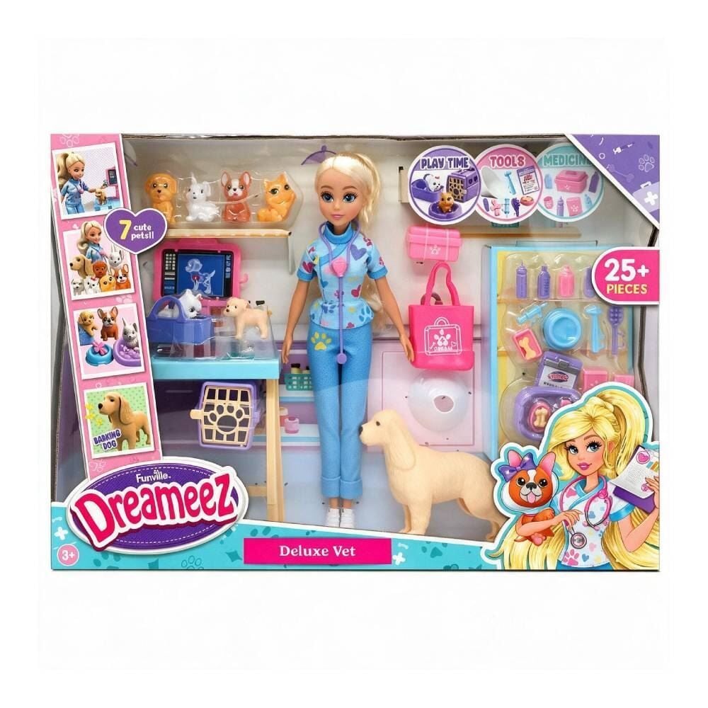 Boneca Dreameez Deluxe Veterinária Funville